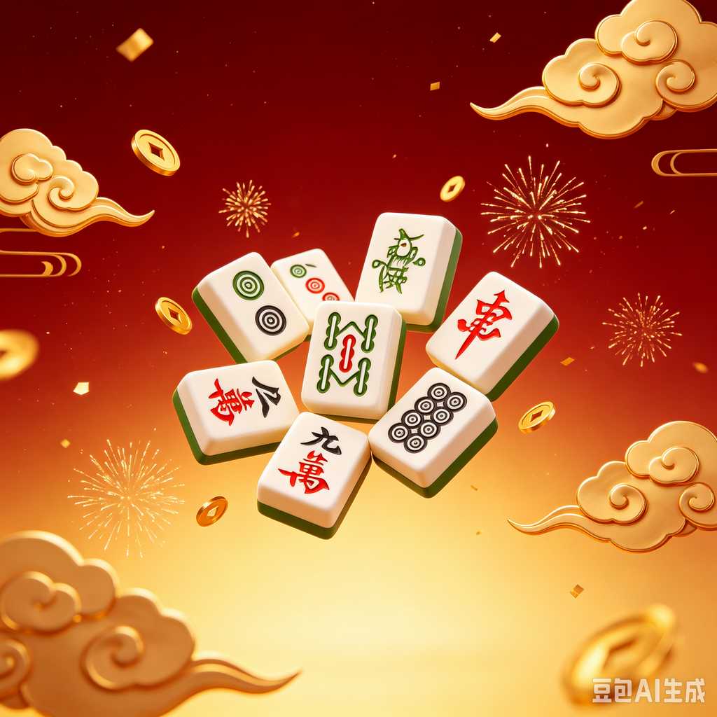mahjong set with dice and chips