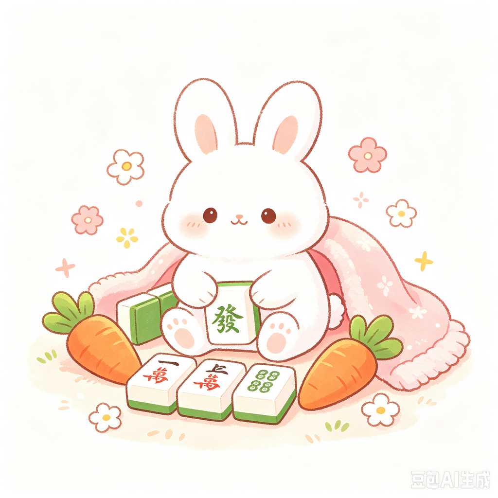 vintage text mahjong set
